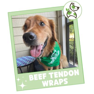 Beef Tendon Wraps Dog Chew Treats, 5 count