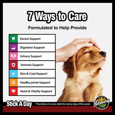 Stick a Day 7-in-1 Functions Daily Real Meat Supplement for Dogs, Mix, 28 count