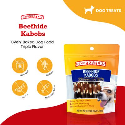 Beefhide Kabobs Jerky Dog Treats, 40-oz bag