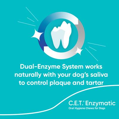 C.E.T. Enzymatic Dental Chews for Medium Dogs, 12.8-oz bag