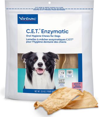 C.E.T. Masticables dentales enzimáticos para perros medianos, bolsa de 355 g