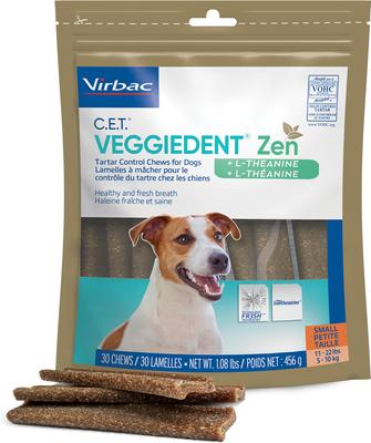 C.E.T. VeggieDent Zen Dental Chews for Small Dogs, 30 count