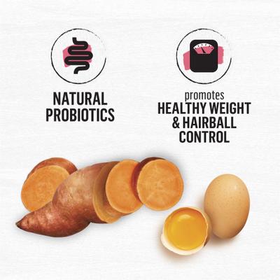 Alimento seco para gatos Simply Indoor con salmón salvaje, huevo y batata, sin cereales, bolsa de 5 kg