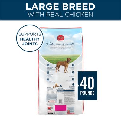 Paquete: alimento seco Purina ONE SmartBlend para adultos de razas grandes + premios Milk-Bone Original Large Biscuit para perros