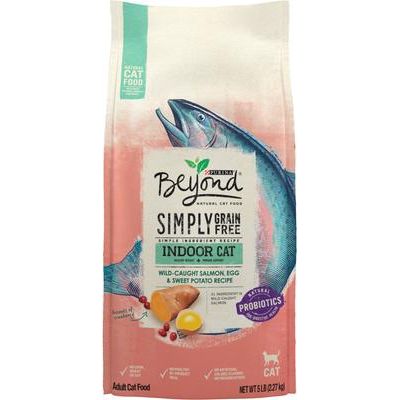 Alimento seco para gatos Simply Indoor con salmón salvaje, huevo y batata, sin cereales, bolsa de 5 kg