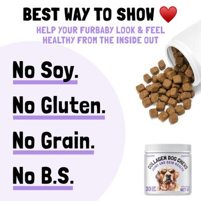 Collagen Dog Chews Joint Supplement for Dogs, 30 count