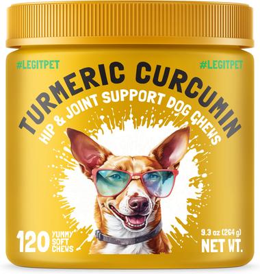 Turmeric Curcumin Chews Joint Supplement for Dogs, 30 count