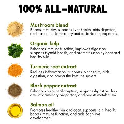 Mushroom Complex Chews Supplement for Dogs, 30 count