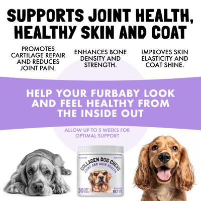 Collagen Dog Chews Joint Supplement for Dogs, 30 count