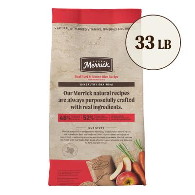 Classic Healthy Grains Real Beef + Brown Rice Recipe with Ancient Grains Adult Dry Dog Food, 33-lb bag