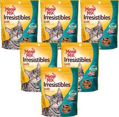 Golosinas Irresistibles de salmón suave para gatos, bolsa de 3 oz, paquete de 2