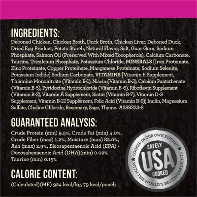 Backcountry Grain-Free Kitten Recipe Cuts Chicken & Duck in Gravy Cat Food Pouches, 3-oz, case of 24