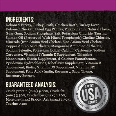 Backcountry Grain-Free Morsels in Gravy Real Turkey Recipe Cuts Cat Food Pouches, 3-oz, case of 24