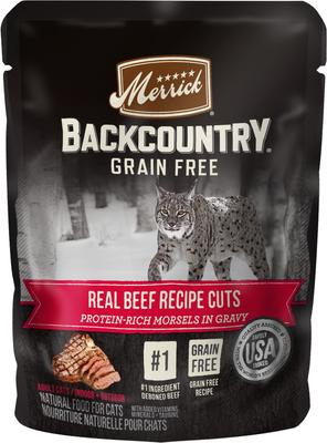 Backcountry Grain-Free Real Chicken & Trout Recipe Cuts Morsels in Gravy Cat Food Pouches, 3-oz, case of 24