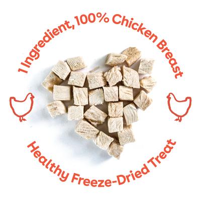 Diced Chicken Breast Limited Ingredient Freeze-Dried Dog Treats, 5.75-oz bag
