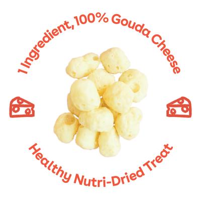 Gouda Crunchies Human-Grade Limited Ingredient Gouda Cheese Flavored Crunchy Dog Treats, 7.5-oz bag