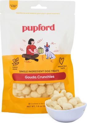 Gouda Crunchies Human-Grade Limited Ingredient Gouda Cheese Flavored Crunchy Dog Treats, 7.5-oz bag