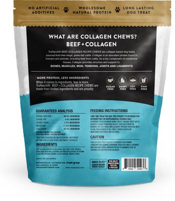 Bundle: TruRanch Beef Collagen Sticks Hard Chew Treats, 5-in, 15 count + Beef Collagen Chips Hard Chew Dog Treats, 6-in, 8.2-oz bag