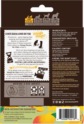 No-Hide Stix - Palitos masticables de larga duración para perros y gatos, alternativa natural al cuero crudo, con mango, receta vegetariana, 20 unidades