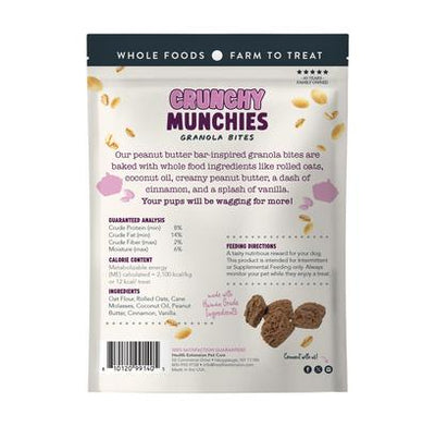 Crunchy Munchies Granola Bites Peanutty Squares Dog Treats, 5-oz bag