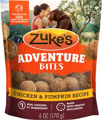 Adventure Bites Chicken & Pumpkin Recipe Soft & Chewy Dog Treats, 6-oz pouch