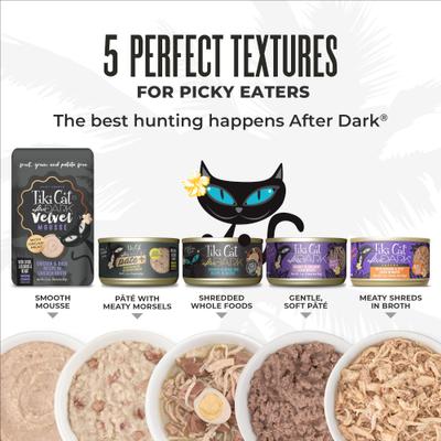 After Dark Chicken, Chicken Liver & Quail Grain-Free Shredded Wet Cat Food, 3-oz can, case of 12