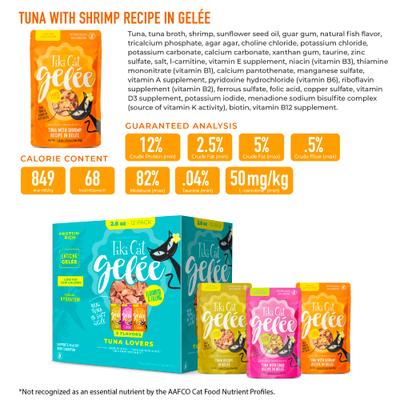 Gelee Tuna Variety Pack Grain-Free Wet Cat Food, 2.8-oz pouch, case of 12