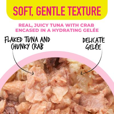 Gelee Tuna & Crab Grain-Free Wet Cat Food, 2.8-oz pouch, case of 12