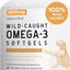 Wild-Caught Omega Skin + Coat Softgels Made with Wild-Caught Fish Oil Supplement for Dogs & Cats, 360 count