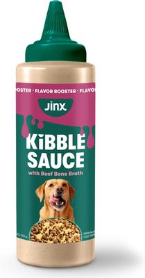 Bundle: Jinx Kibble Sauce Beef Bone Broth Wet Dog Food Topper, 12-fl oz bottle + Chicken Bone Broth Wet Dog Food Topper, 12-fl oz bottle