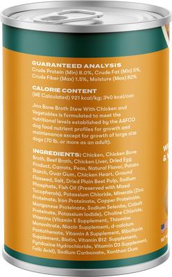 Bone Broth Stew Chicken & Salmon Variety Pack Wet Dog Food, 13-oz can, case of 12