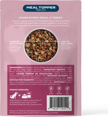 Homemades Grain-Free Beef & Chicken Pate Wet Dog Food Meal Topper, 3-oz pouch, case of 8