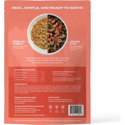 Alimento húmedo para perros sin cereales Salmon & Chicken Homemades, bolsa de 9 oz, caja de 12