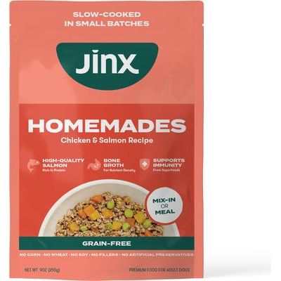 Alimento húmedo para perros sin cereales Salmon & Chicken Homemades, bolsa de 9 oz, caja de 12