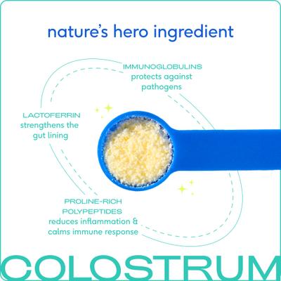 Native Pet, Colostrum, Calostro Bovino Entero para Inmunidad, Digestión y Alergias, Perros, 120 scoops (62 g)