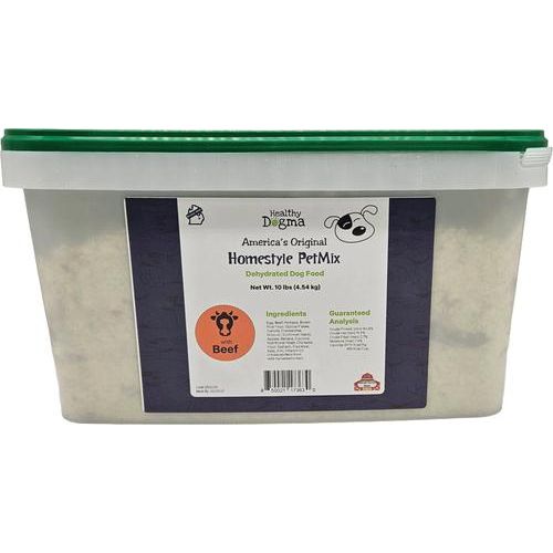 Alimento deshidratado para perros Homestyle PetMix Beef, cubo de 10 lb