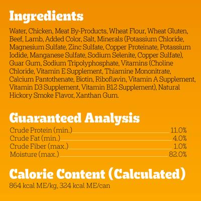 High Protein Beef & Lamb Flavor in Gravy Canned Wet Dog Food, 13.2-oz can, case of 12