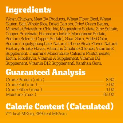 Choice Cuts in Gravy Steak & Vegetable Flavor Adult Canned Wet Dog Food, 13.2-oz can, bundle of 24