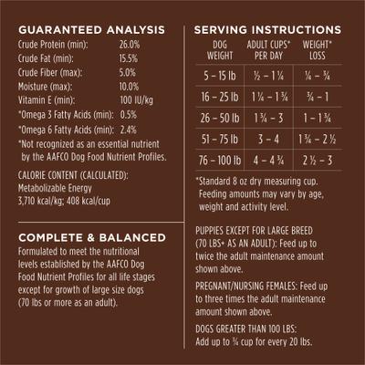 Be Natural Adult Real Lamb & Oatmeal Recipe Dry Dog Food, 24-lb bag