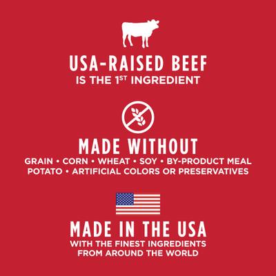 Paquete: Alimento seco Instinct Raw Boost con carne de res real y trozos crudos liofilizados + Alimento para perros con bocados crudos congelados con carne de res real