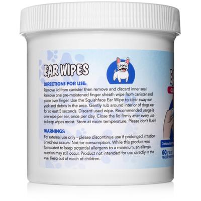 Individual Finger Sheath Dog Ear Wipes, 60 count