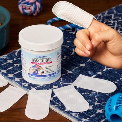 Individual Finger Sheath Dog Ear Wipes, 60 count