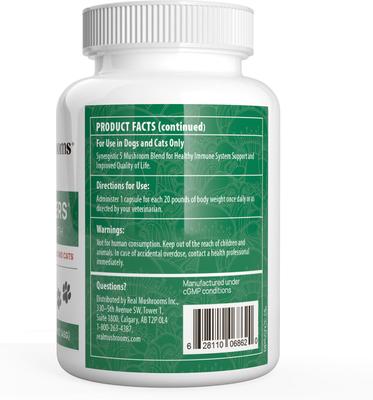 5 Defenders Capsule Immune Supplement for Dogs & Cats, 90 count