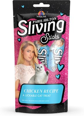 Sliving Sticks Tuna & Salmon Cat Lickable Treats, 0.5-oz sachet, 5 count