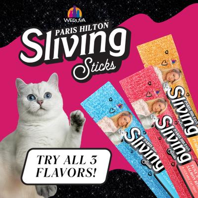 Sliving Sticks Chicken Cat Lickable Treats, 0.5-oz sachet, 5 count
