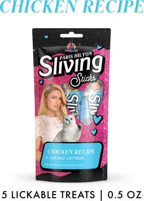 Sliving Sticks Chicken Cat Lickable Treats, 0.5-oz sachet, 5 count
