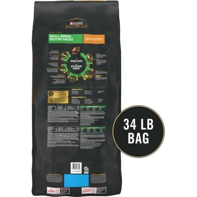 Alimento seco para perros adultos de razas pequeñas con mezcla triturada de pollo y arroz, bolsa de 34 lb
