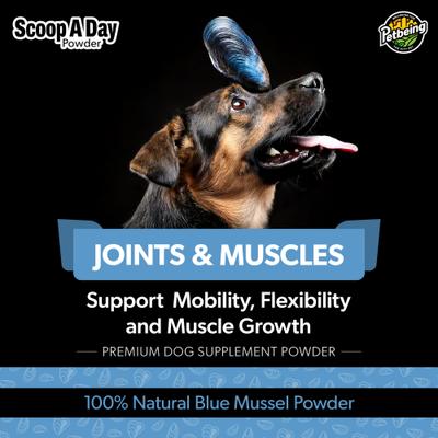 Scoop-A-Day Mobility, Muscle & Joint Support Powder Supplement for Dogs, 3.5-oz bottle