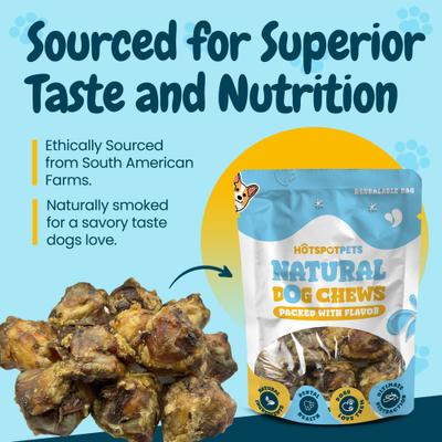 Meaty Beef Knee Cap Bones Dog Chew Treats, Large, 3 count