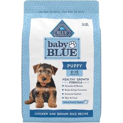 Alimento seco para cachorros Baby Blue Healthy Growth Formula con pollo natural y arroz integral, paquete de 8 lb